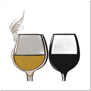 Toast to Elegance - Wine and Whiskey Glass Art No. 652 Posters and Art